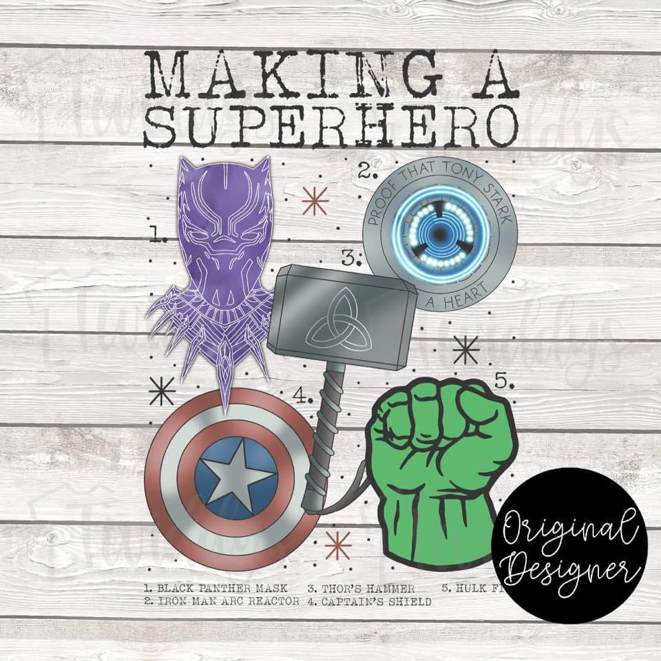 Making a superhero chart design Digital Download