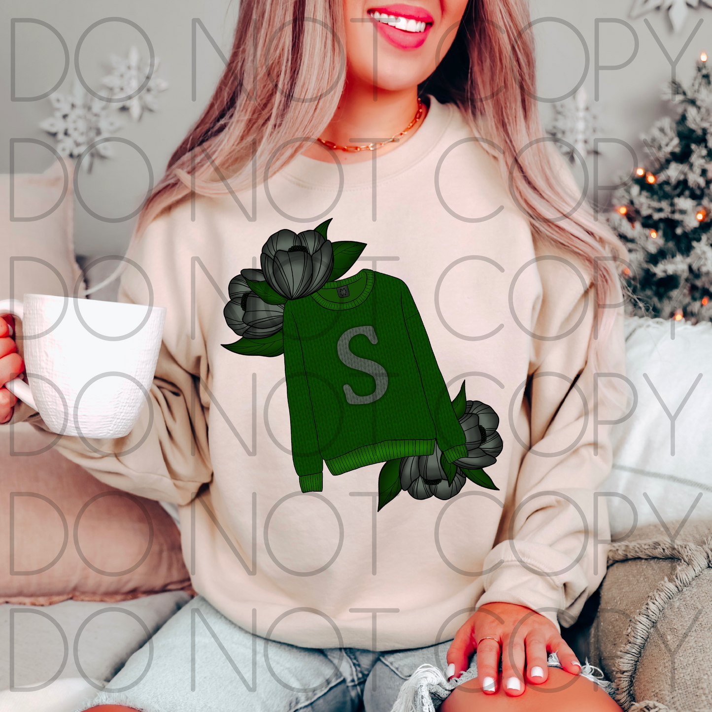 Green Sweater S Digital Download