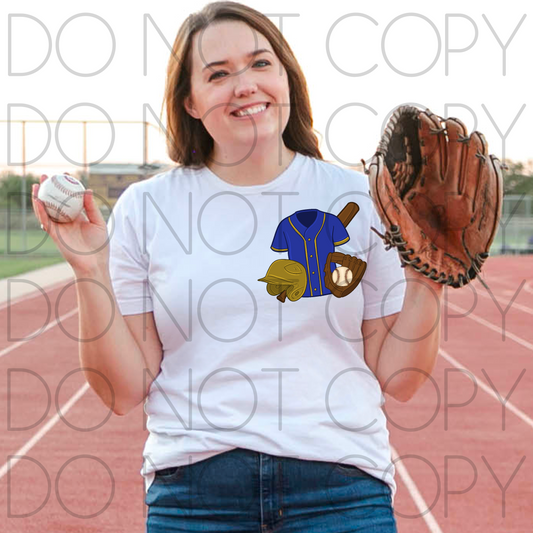 Baseball Front Design (Blue and Gold)