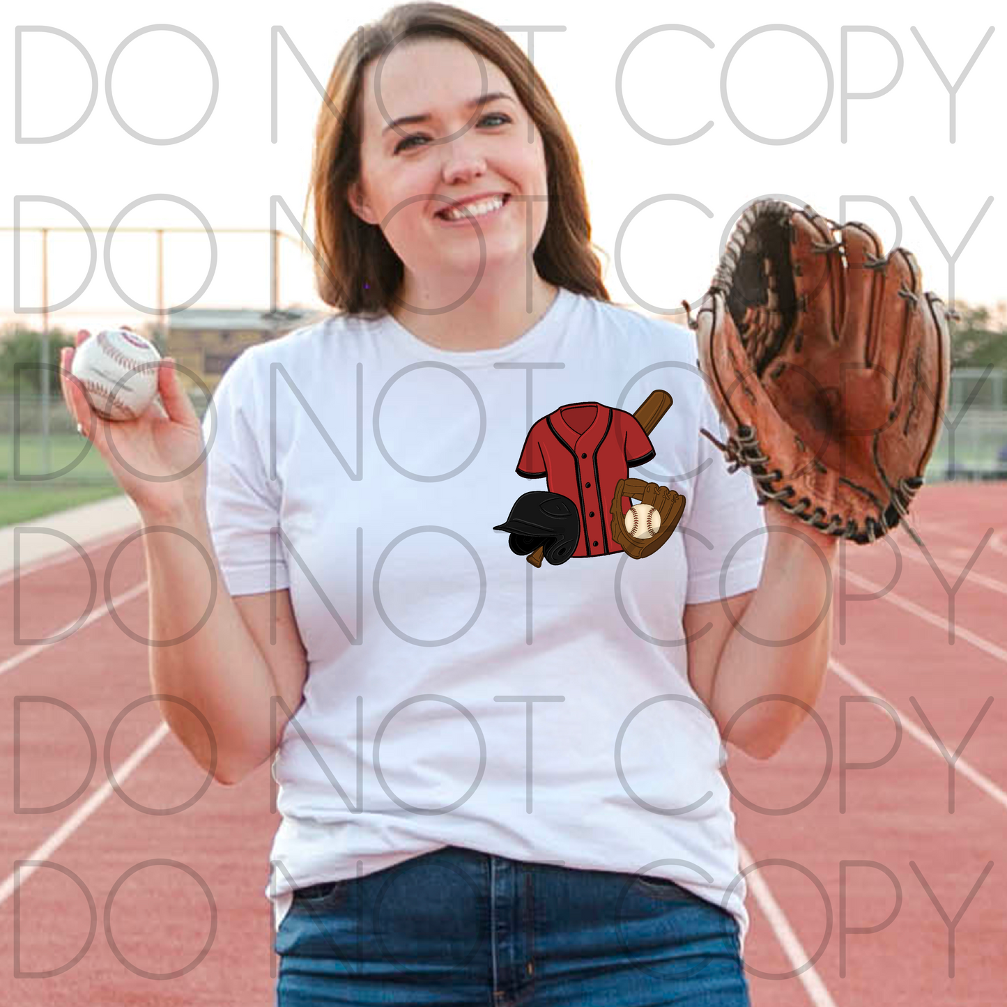 Baseball Front Design (Red and Black)