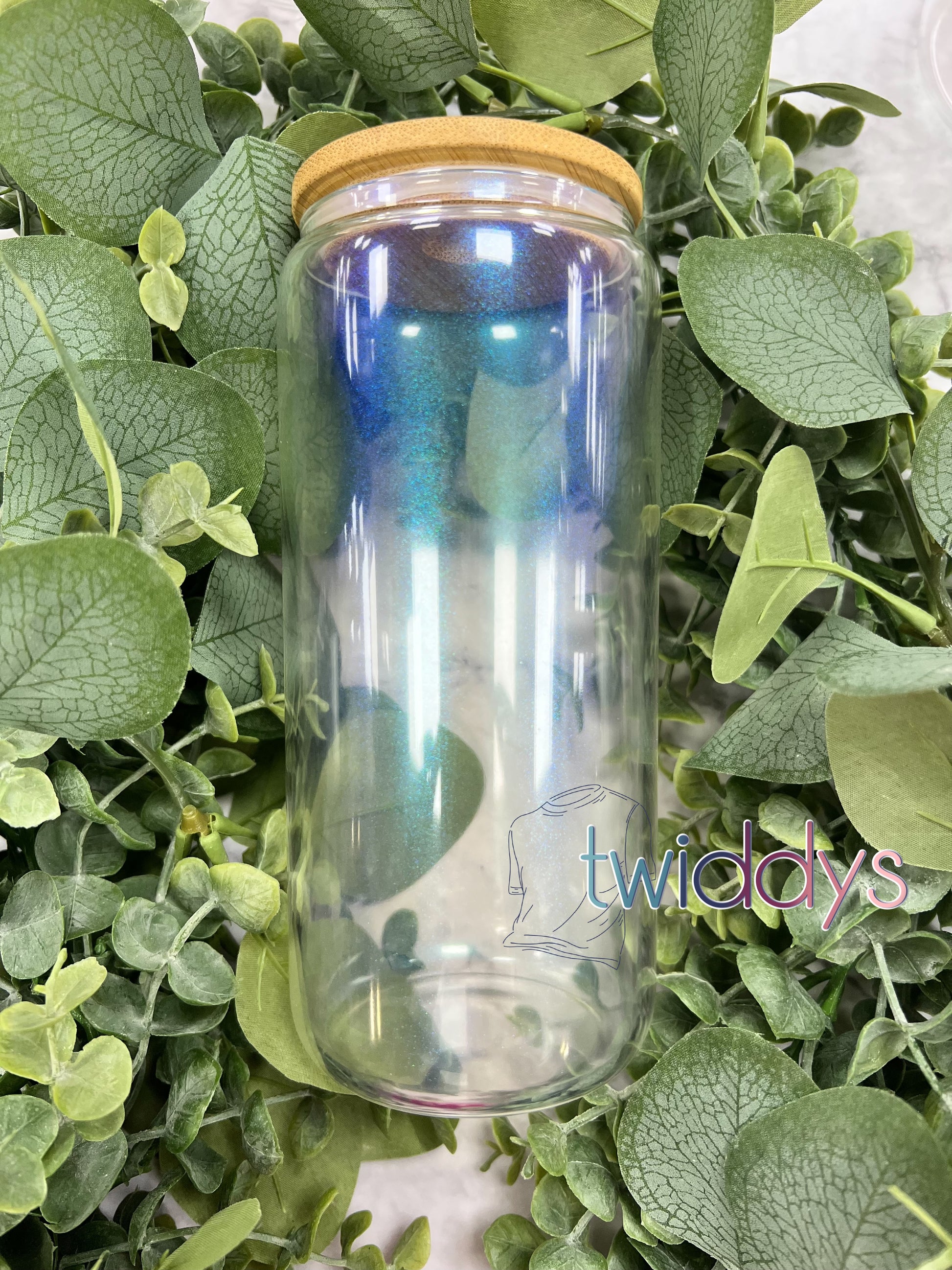 20oz Ombre Frosted Glass Tumbler w/Bamboo Lid | Skinny | Sublimation |  Clearance