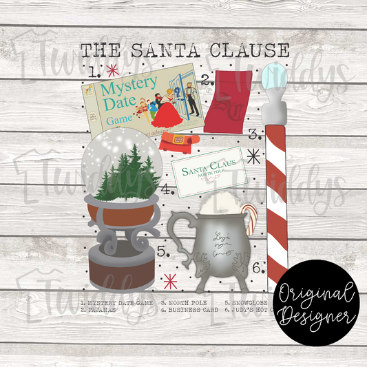 Santa Clause Chart Digital Download