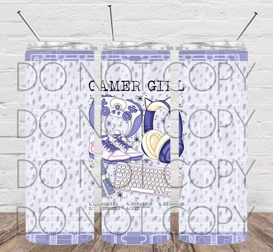 Gamer Girl (Purple) Tumbler Digital Download