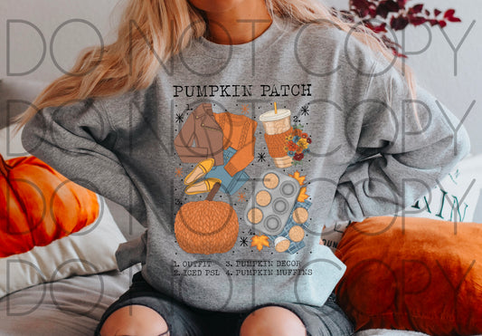 Pumpkin Patch Chart Digital Download