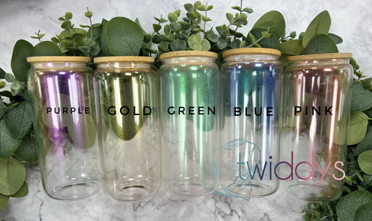 20oz Sublimation Iridescent Glass Can Blank