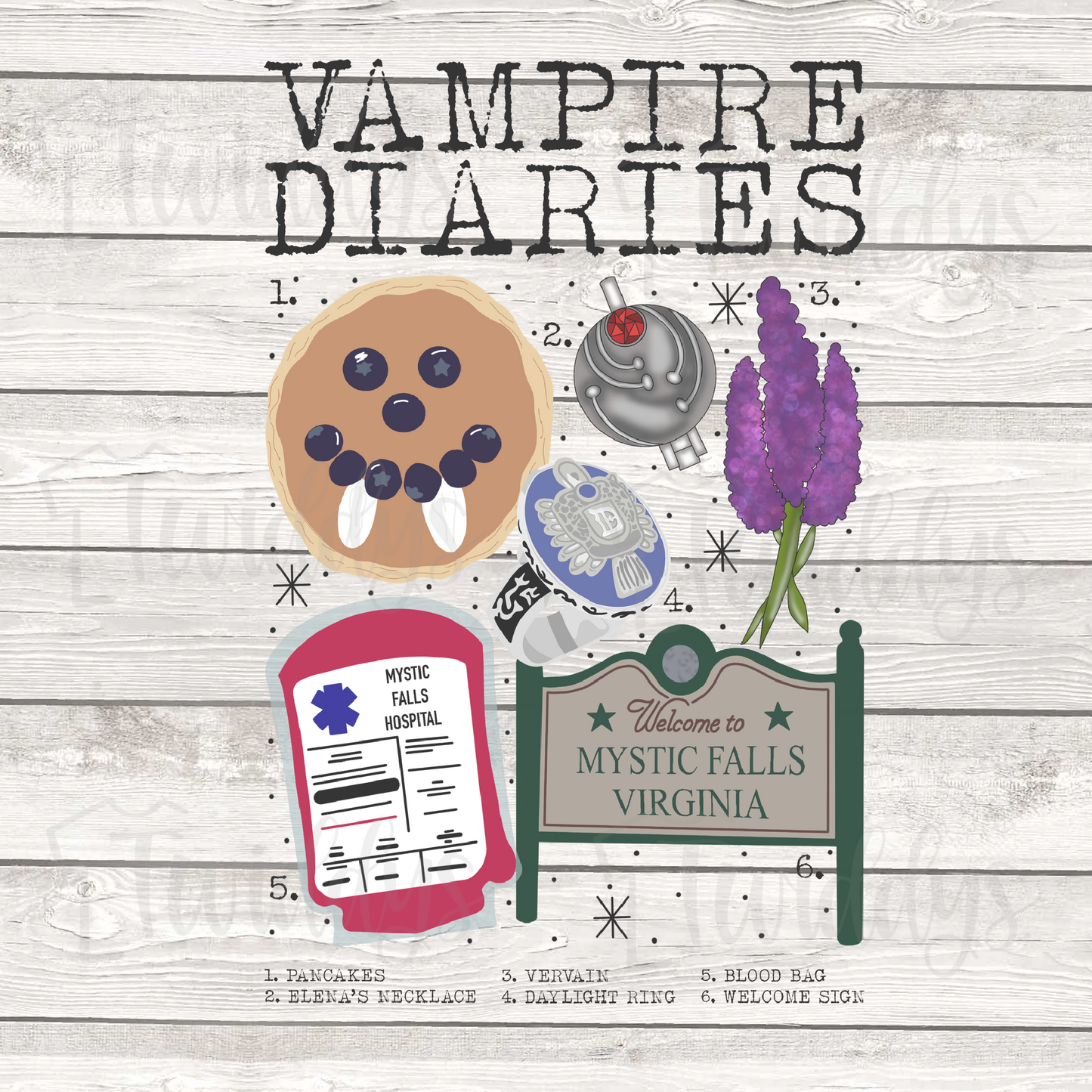 Vampire Diaries Chart Digital Download