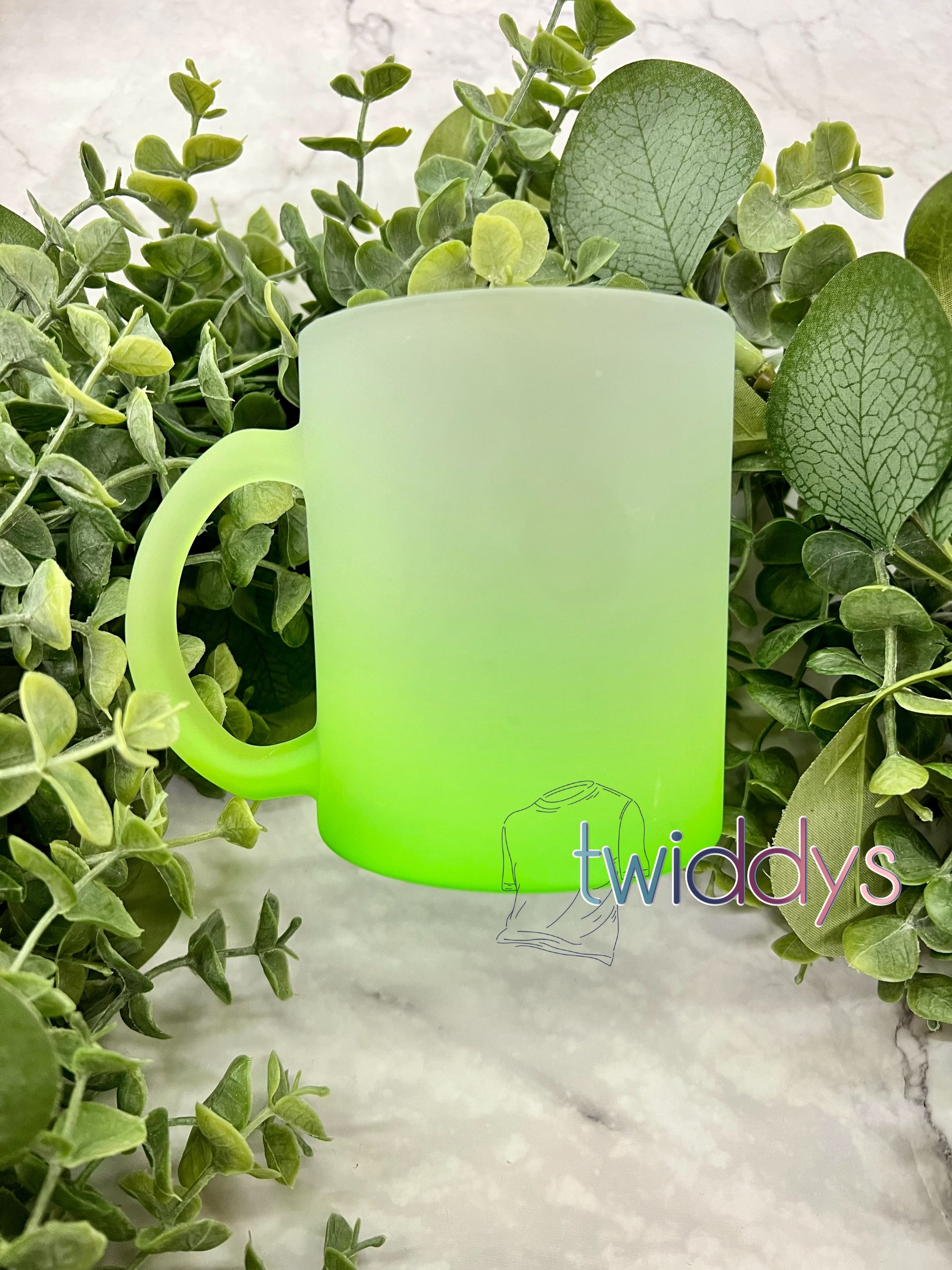 Sublimation 13oz/400ml Glass Mug w/ Lid & Straw (Frosted